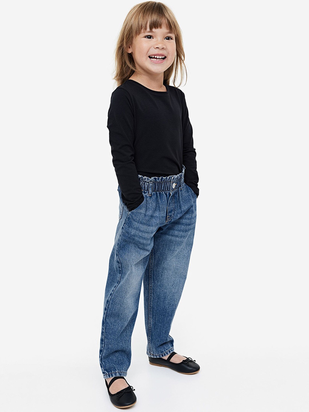 

H&M Girls Relaxed Fit Jeans, Blue