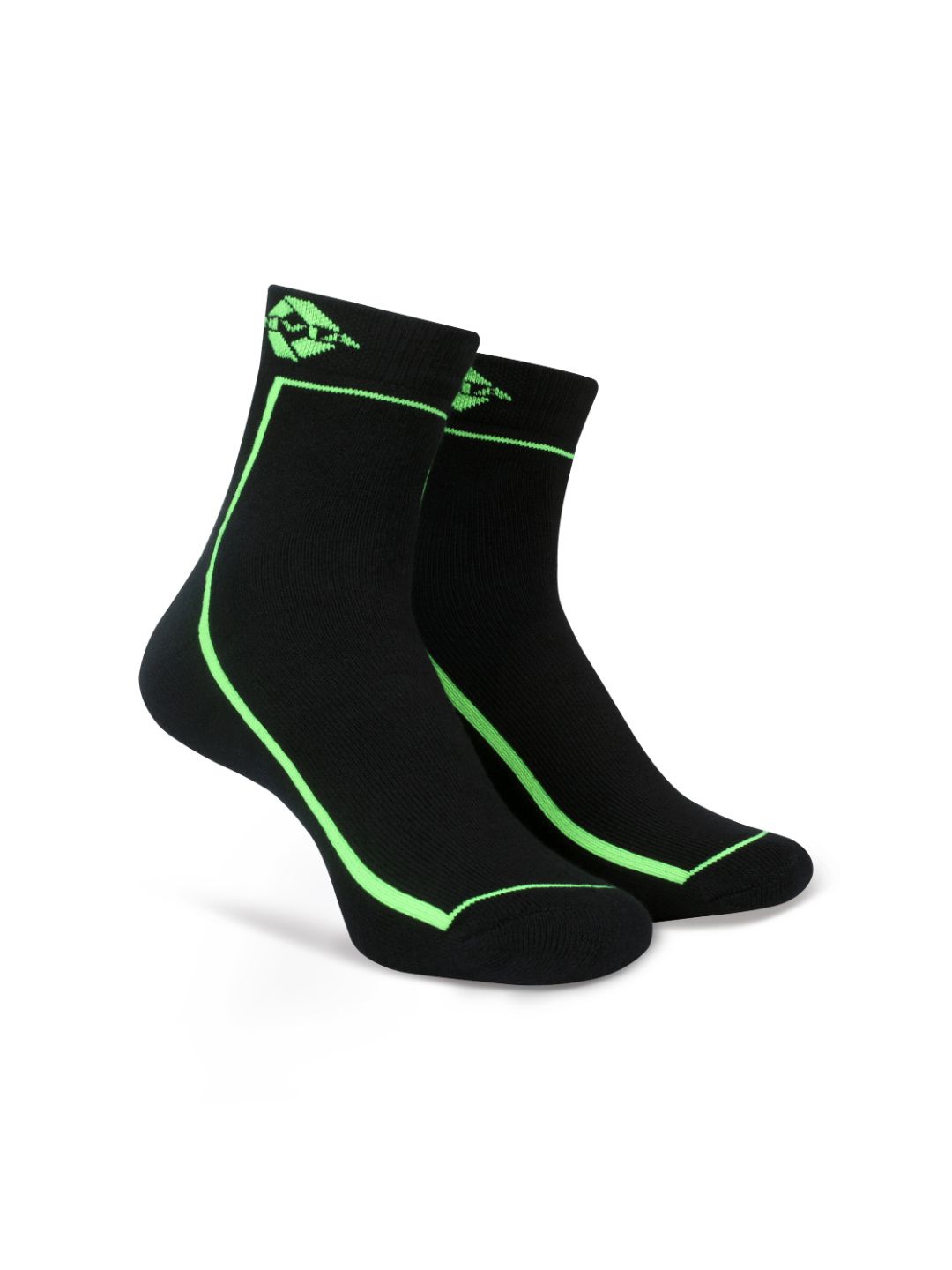 

NIVIA Unisex Stripes Brand Logo Details Ankle-Length Cotton Sports Socks, Black