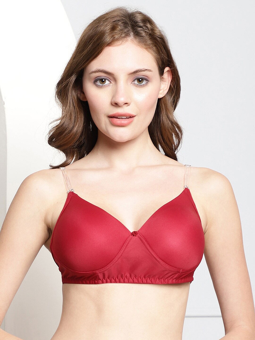 

PrettyCat Full Coverage Lightly Padded T-shirt Bra With All Day Comfort, Maroon