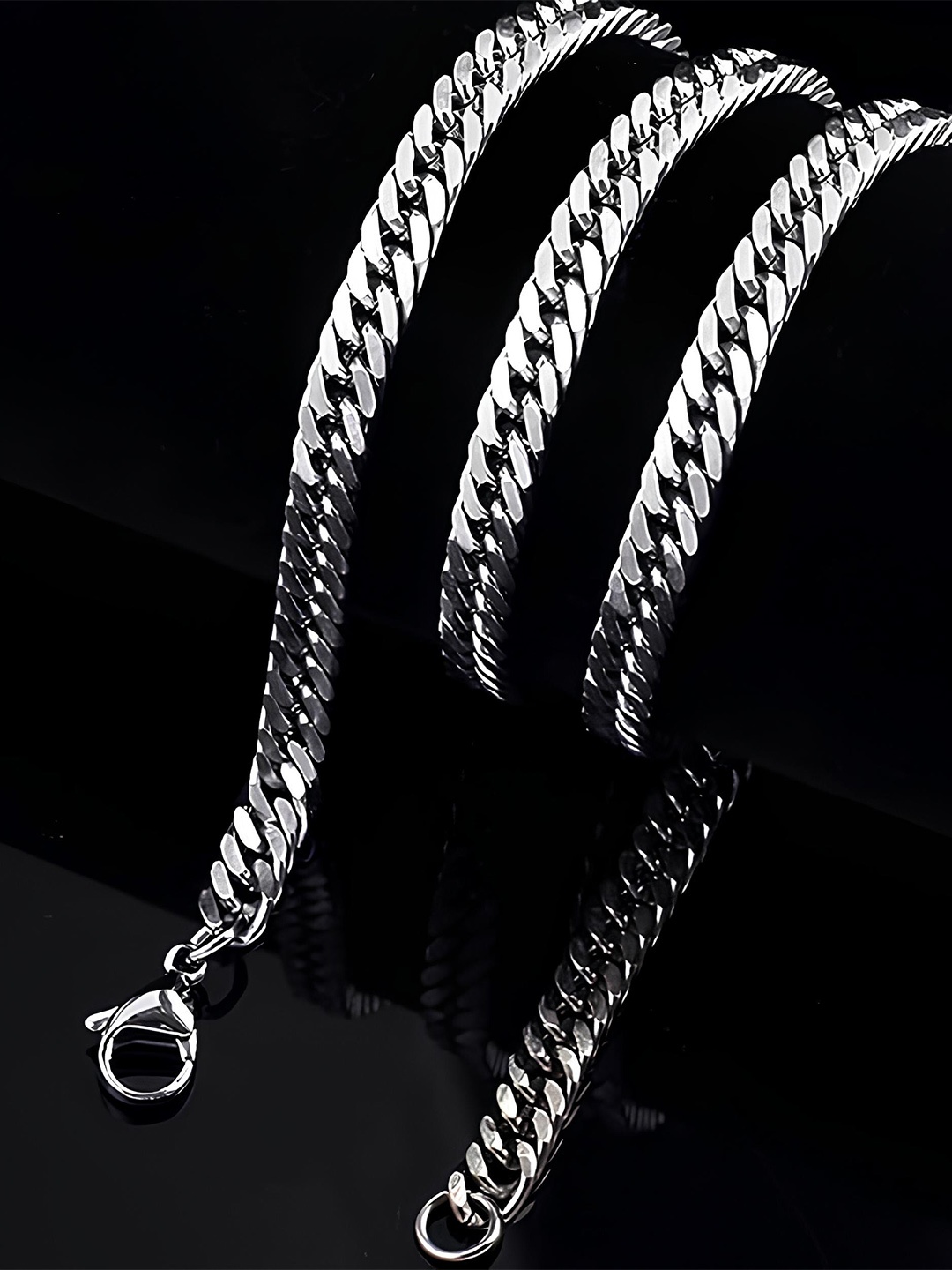 

KARISHMA KREATIONS Unisex Stainless Steel Silver-Plated Chain