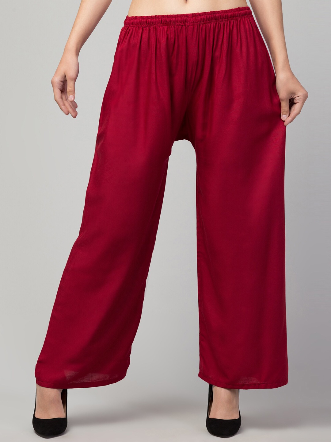 

Trend Level Women Straight Fit Palazzos, Maroon