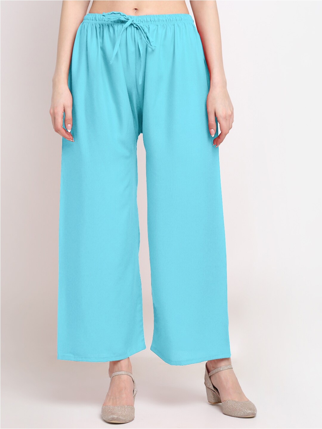 

Trend Level Women Straight Fit Palazzos, Turquoise blue