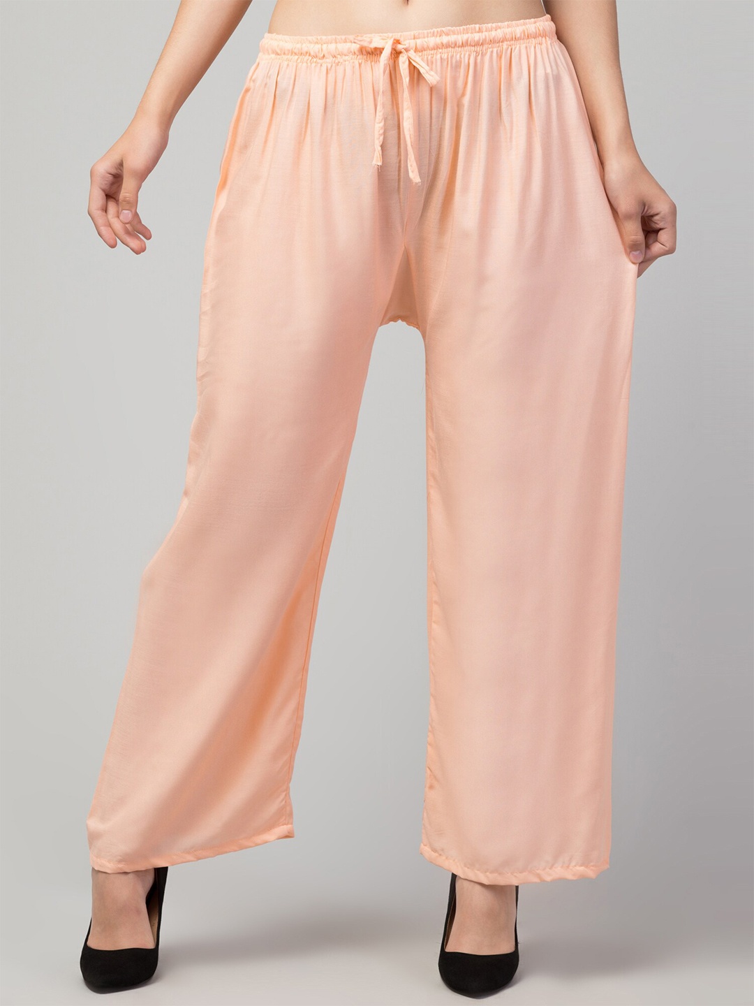

Trend Level Women Wide Leg Fit Palazzos, Peach