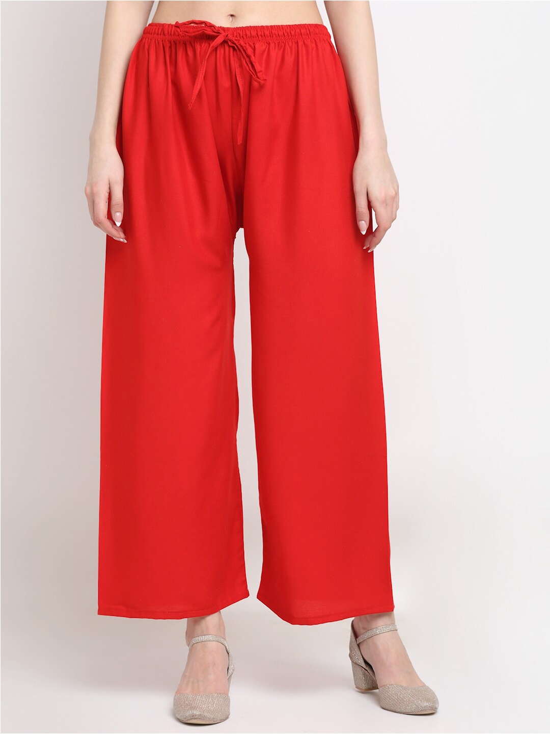 

Trend Level Women Wide Leg Fit Palazzos, Red