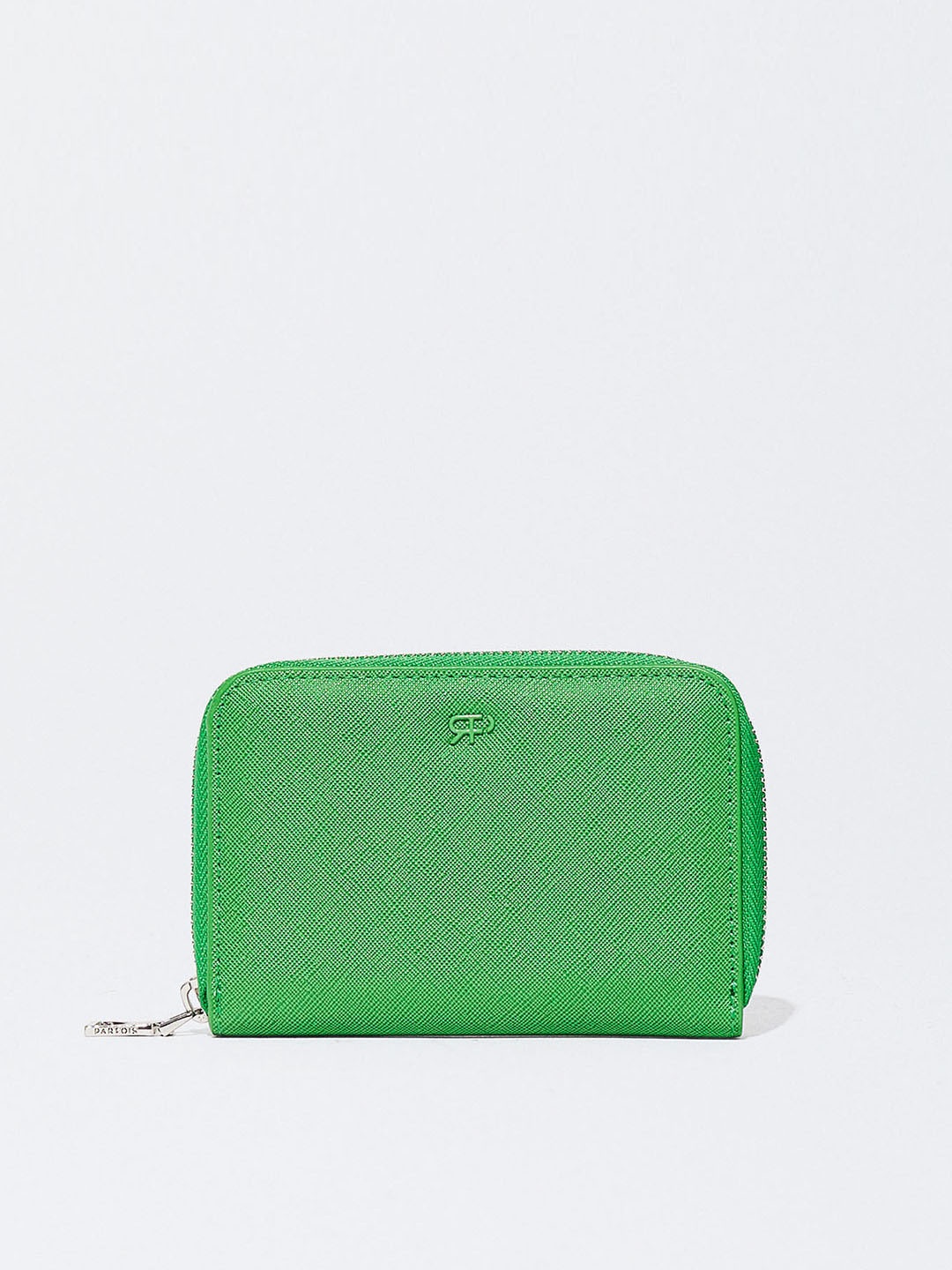 

PARFOIS Women Saffiano Textured Zip-Around Wallet, Green