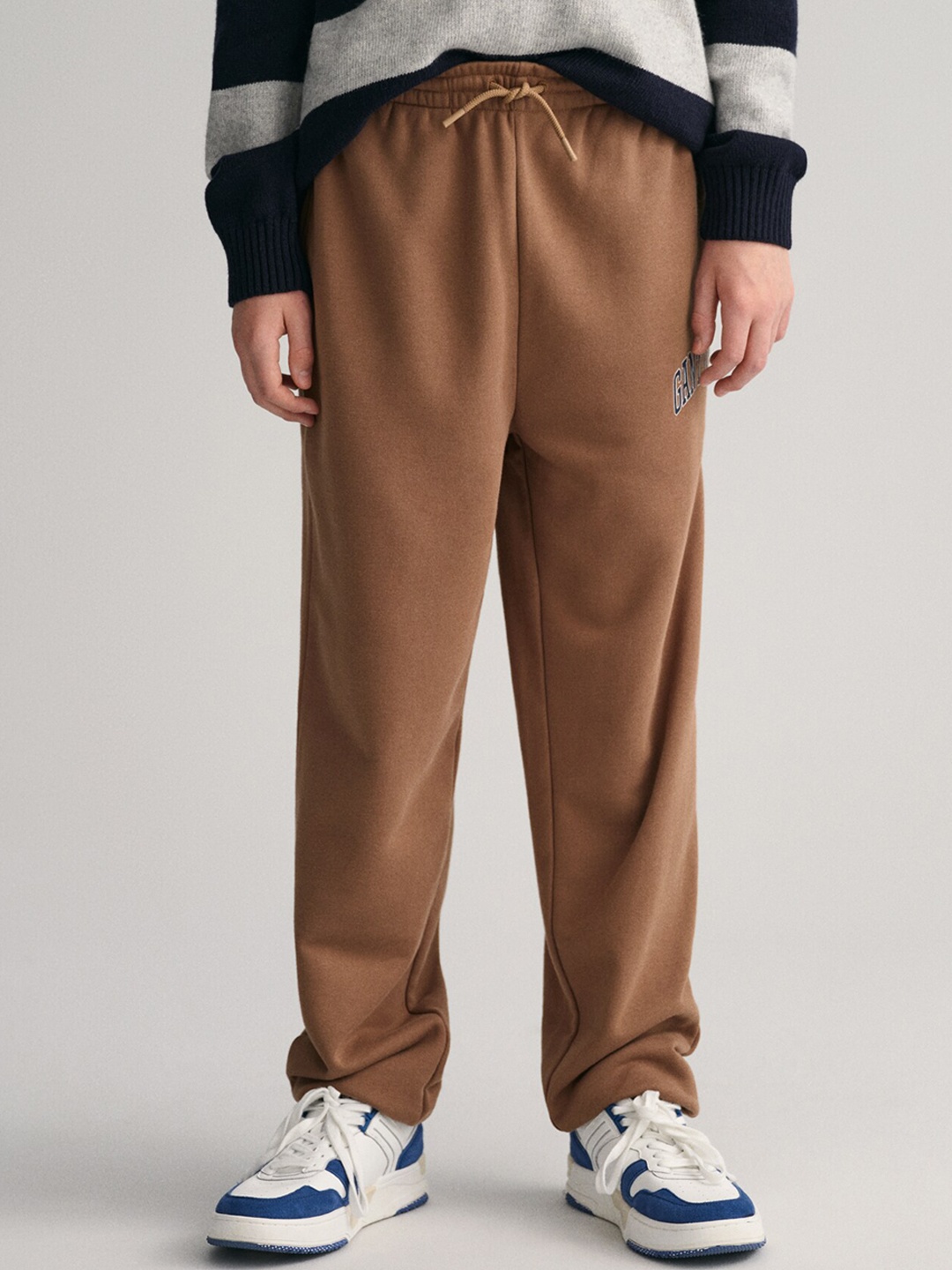 

GANT Kids Unisex Relaxed Fit Cotton Regular Track Pants, Brown