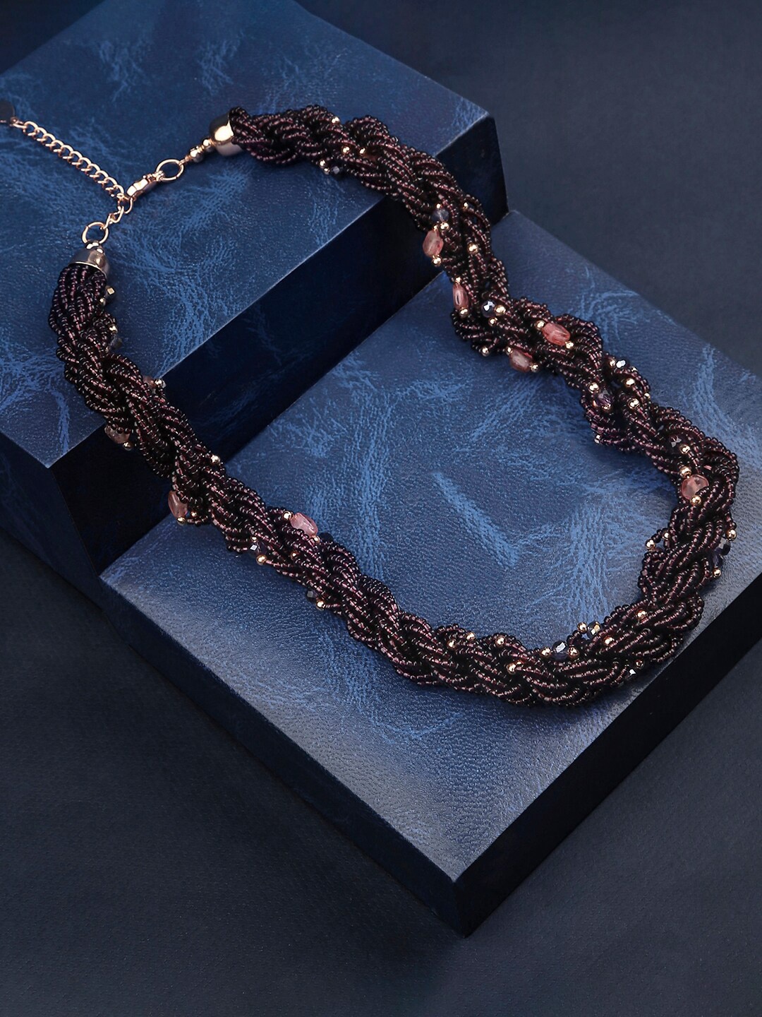 

Accessorize Beaded Twisted Collar Necklace, Purple