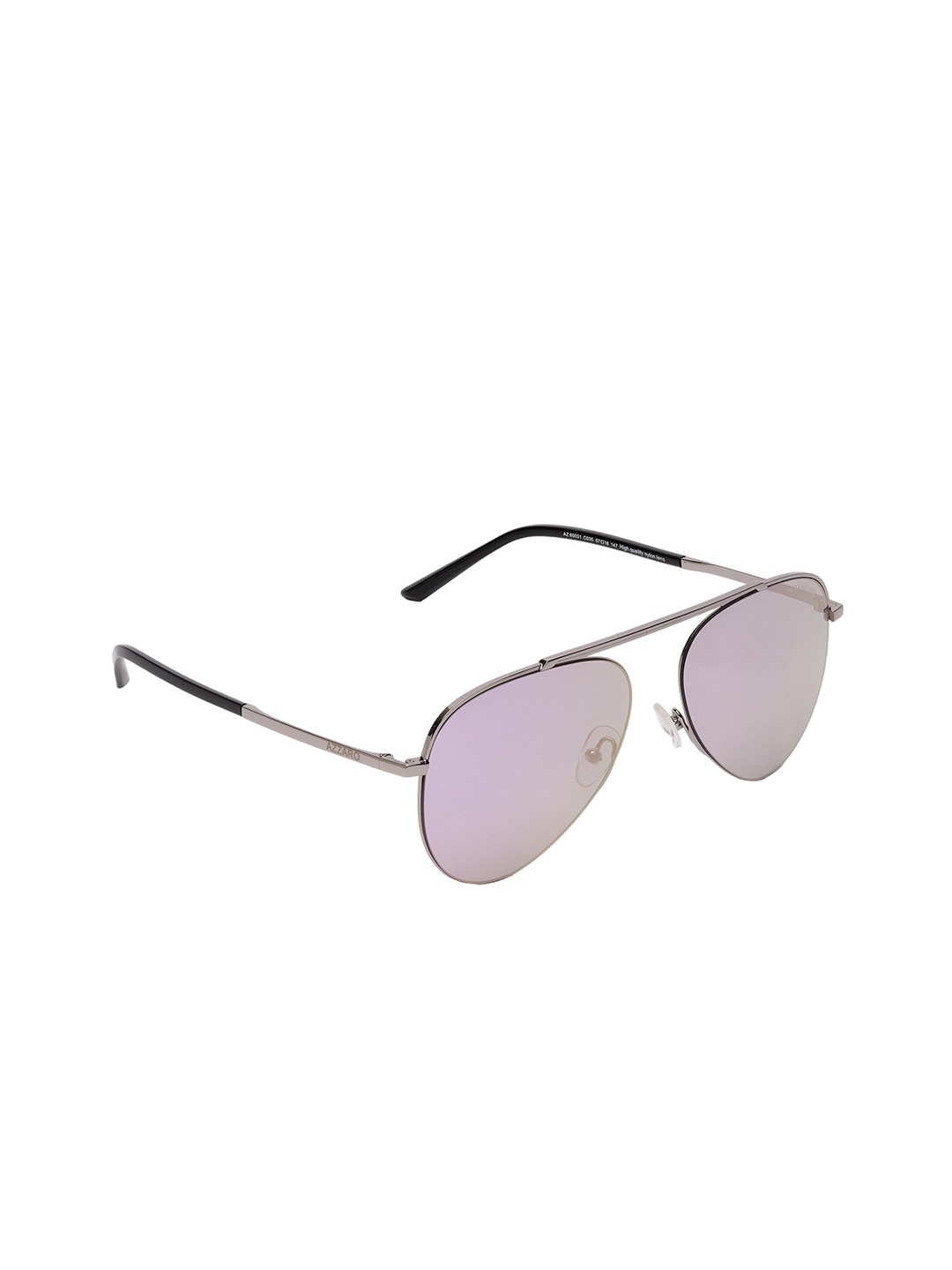 

Azzaro Men Aviator Sunglasses with UV Protected Lens, Silver