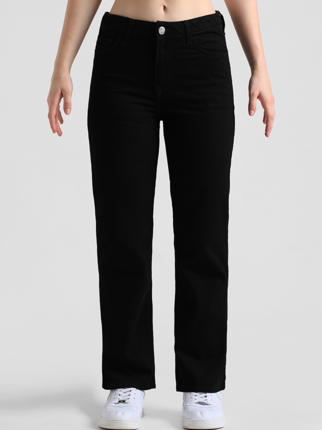 

ONLY Women Clean Look Straight Fit Jeans, Black