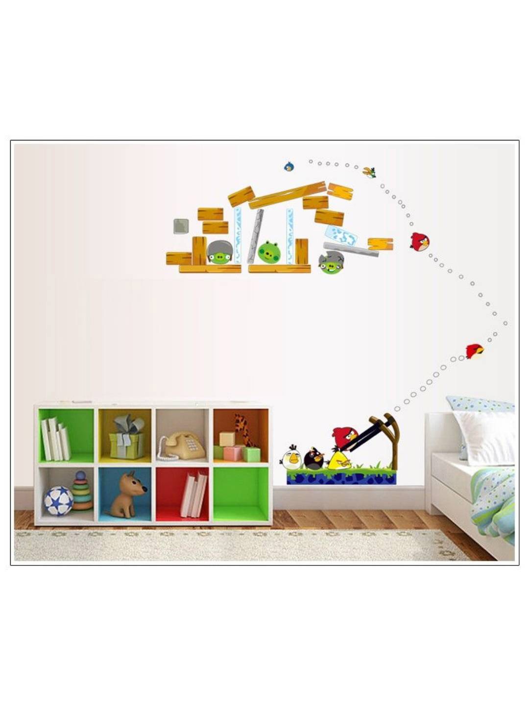 

Jaamso Royals Red & Green Angry Birds Design Wallpaper