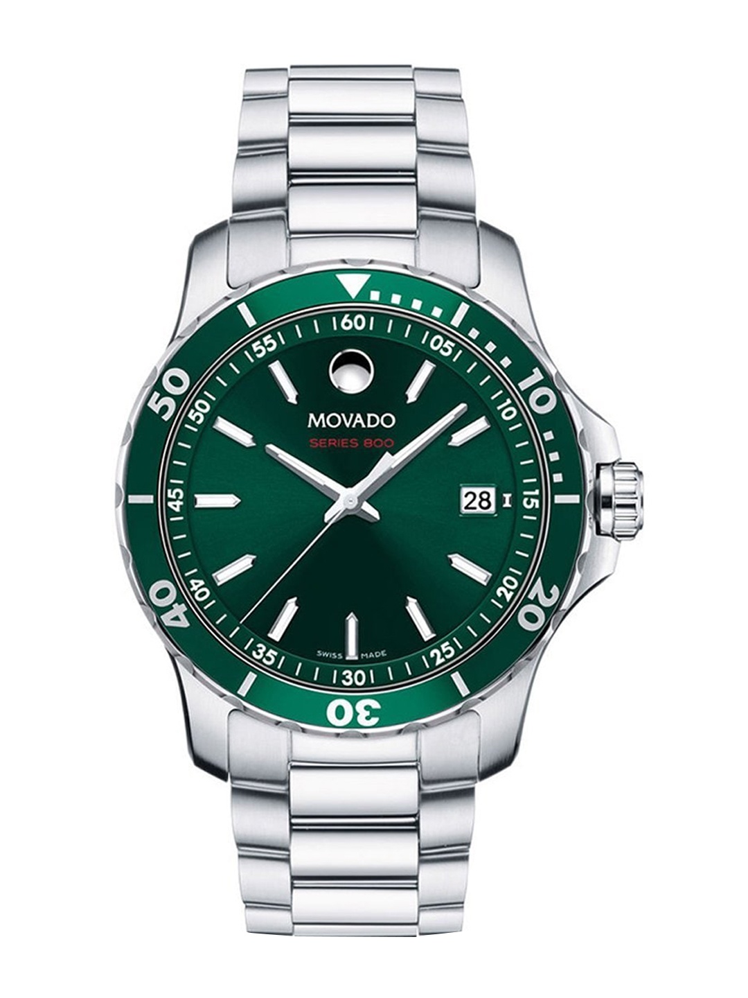 

Movado Series 800 Men Green Swiss Qtz Round Dial Watch - 2600136