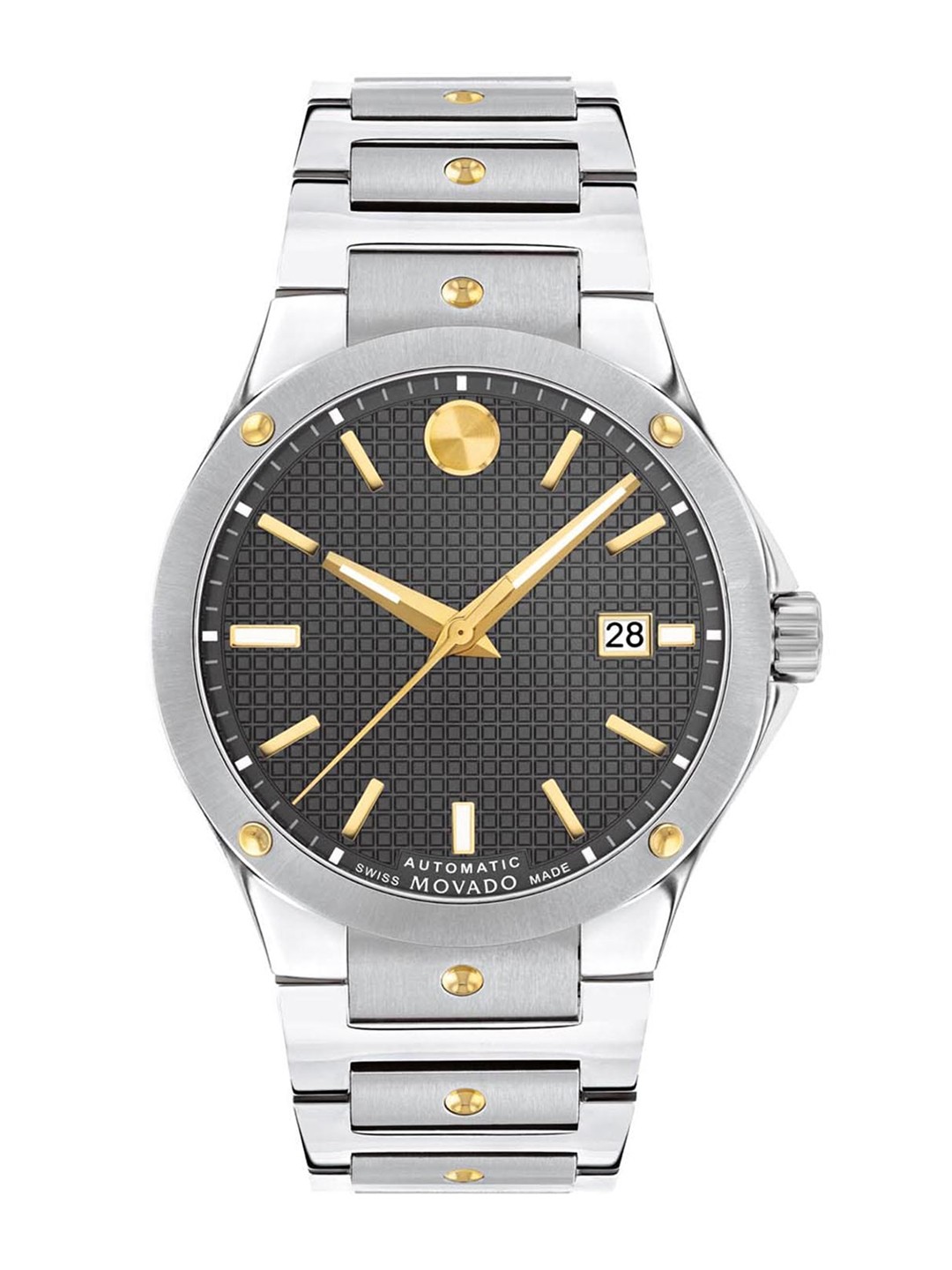 

MOVADO Men Round Scratch Resistance Analogue Automatic Motion Powered Watch 0607552, Grey