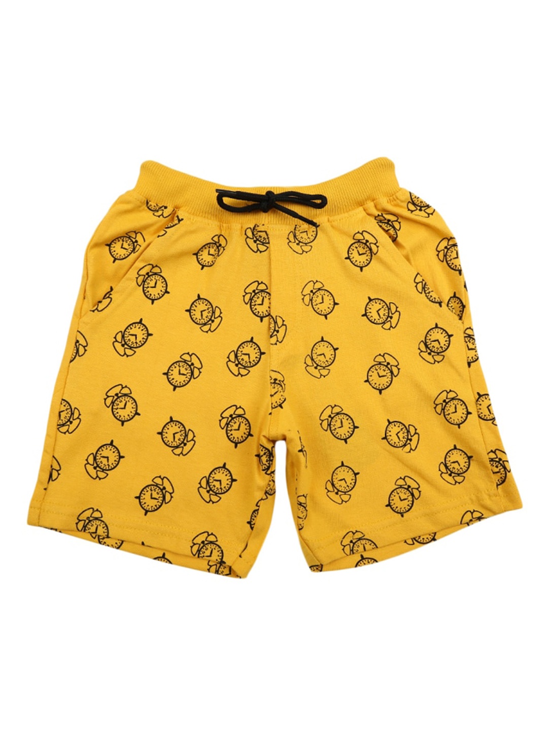 

V-Mart Boys Graphic Printed Cotton Shorts, Yellow