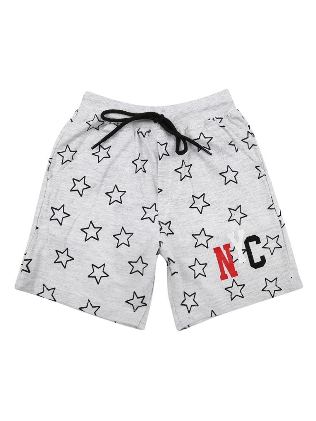 

V-Mart Boys Graphic Printed Cotton Shorts, Grey