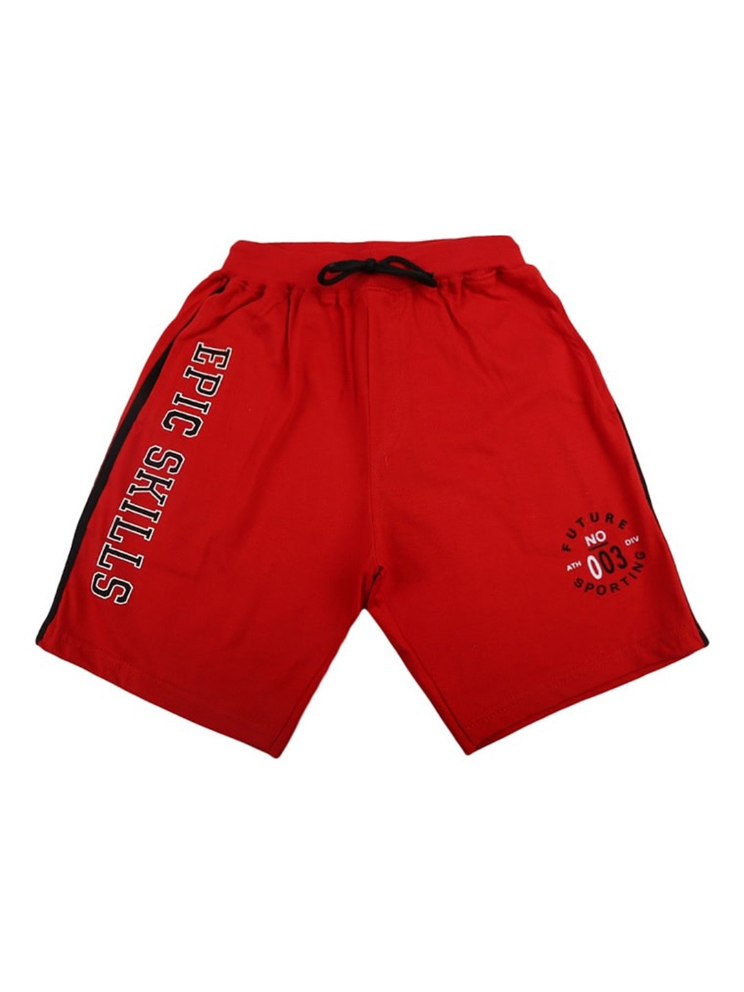 

V-Mart Boys Typography Printed Shorts, Red