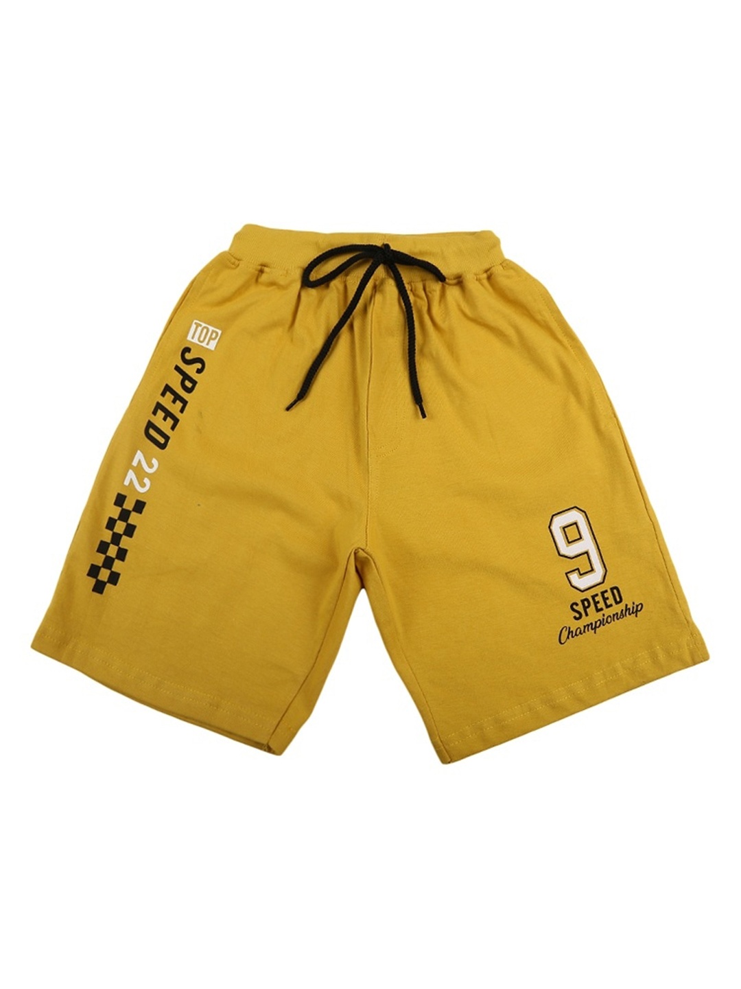 

V-Mart Boys Typography Printed Cotton Shorts, Yellow