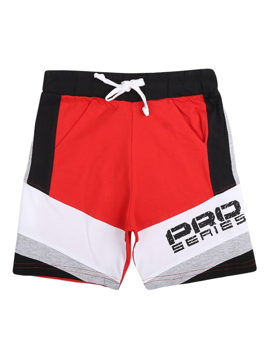 

V-Mart Boys Typography Printed Cotton Sports Shorts, Red