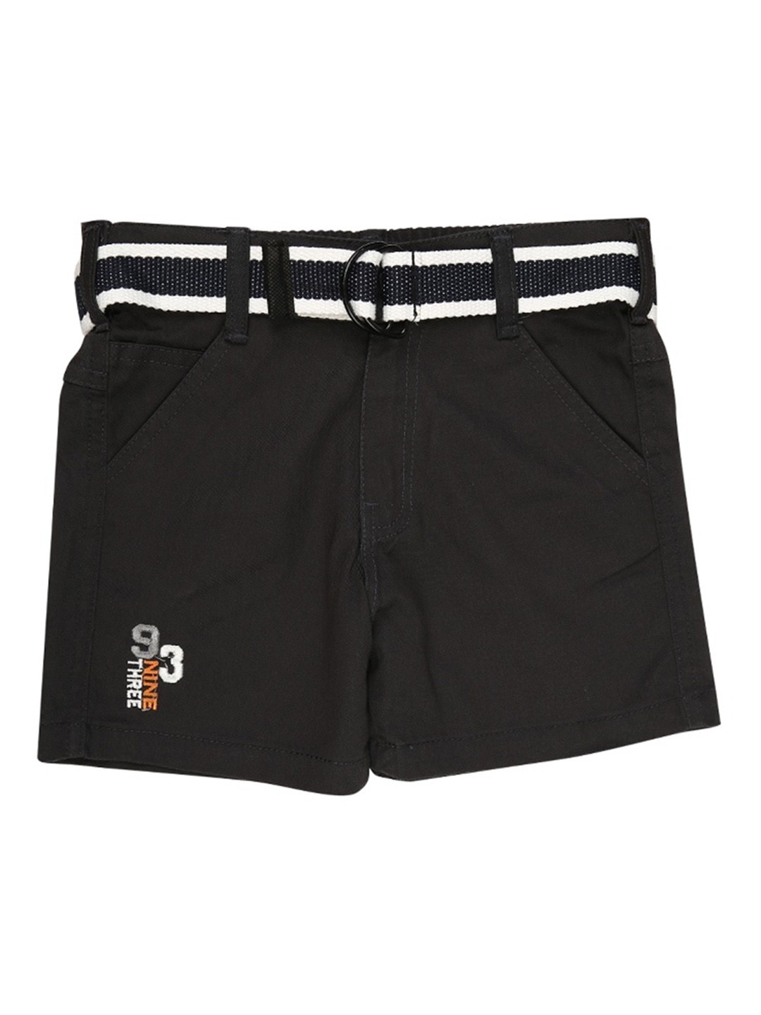 

V-Mart Boys Mid-Rise Cotton Twill Shorts, Grey