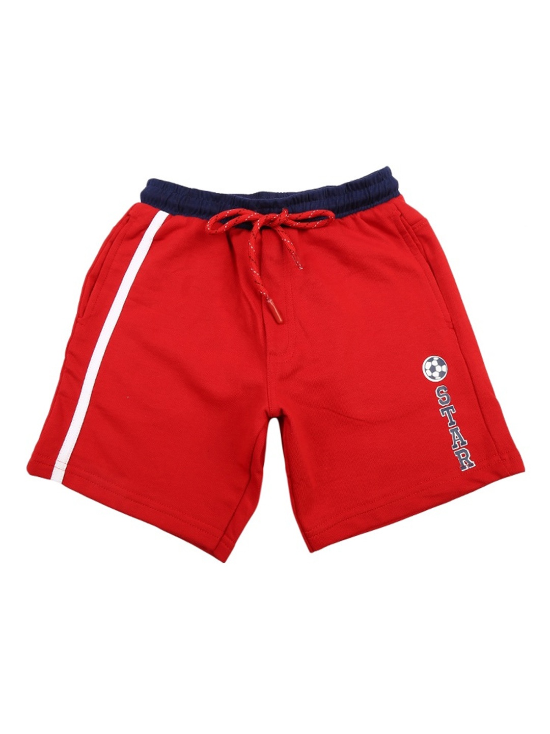 

V-Mart Boys Mid Rise Cotton Shorts, Red