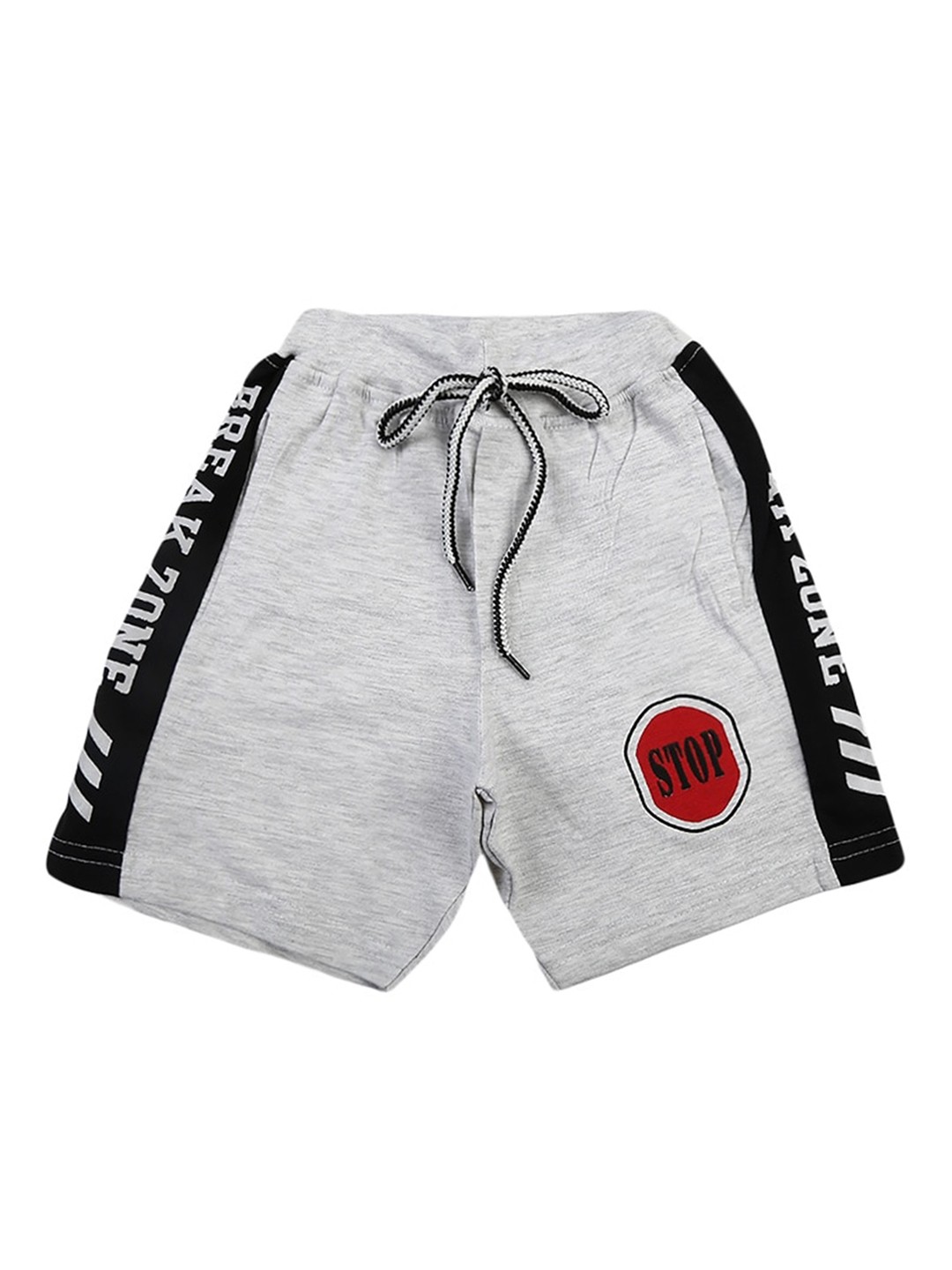 

V-Mart Boys Typography Printed Cotton Shorts, Grey