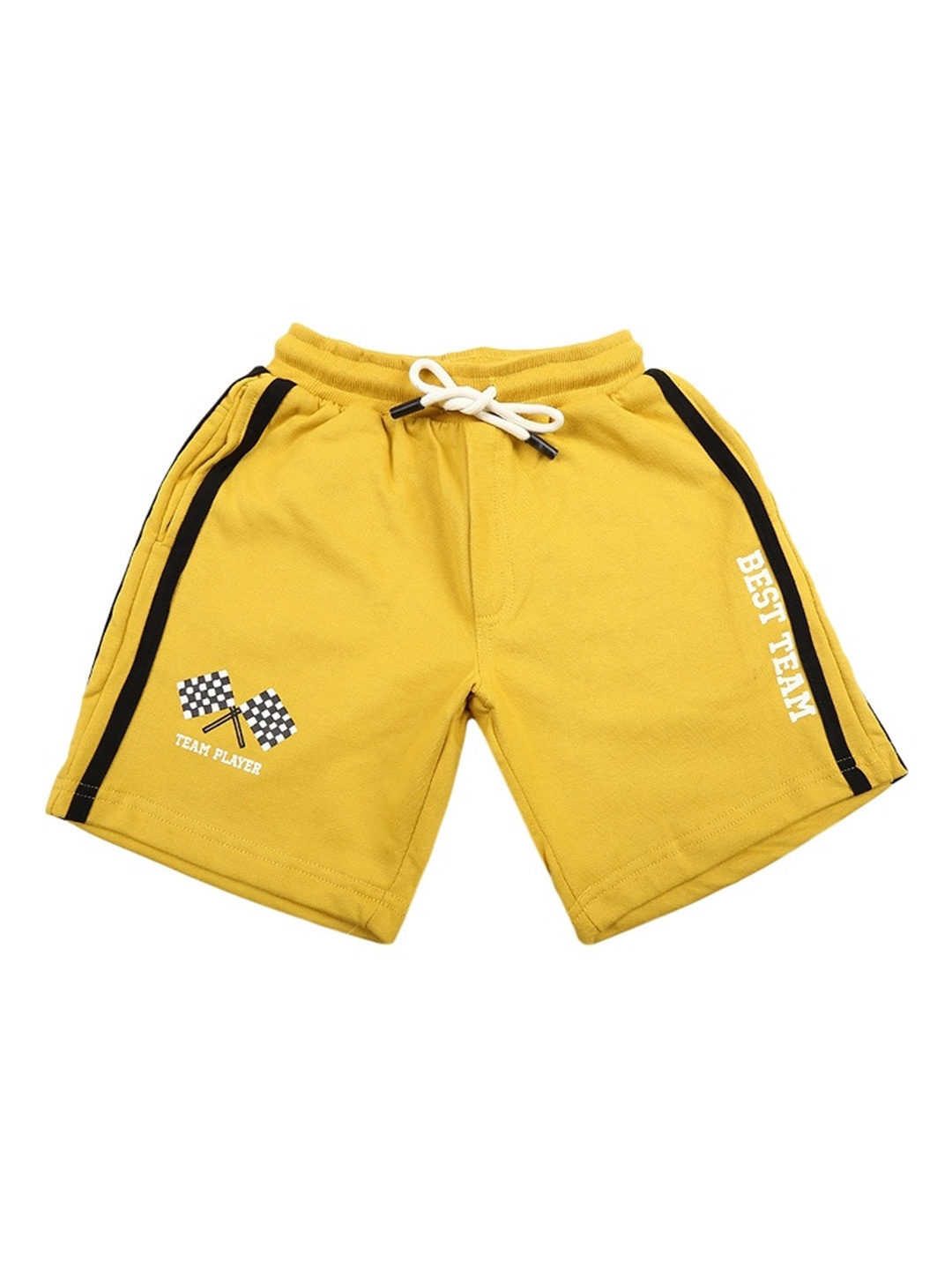 

V-Mart Boys Mid-Rise Cotton Shorts, Yellow