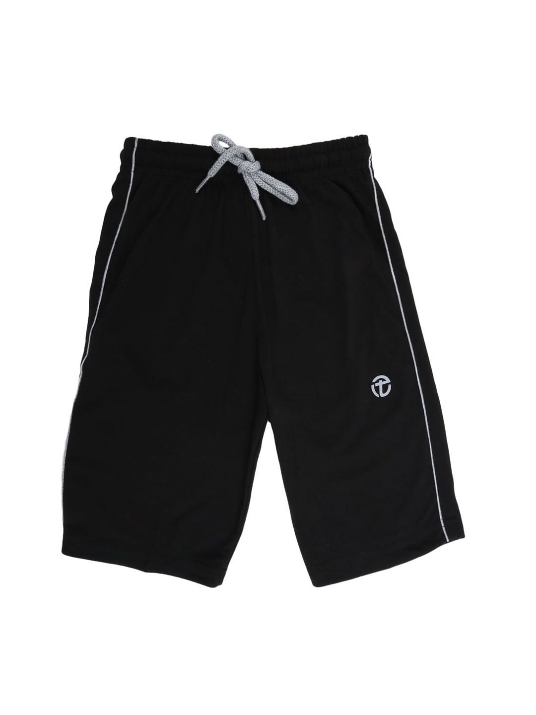 

V-Mart Boys Solid Mid-Rise Shorts, Black