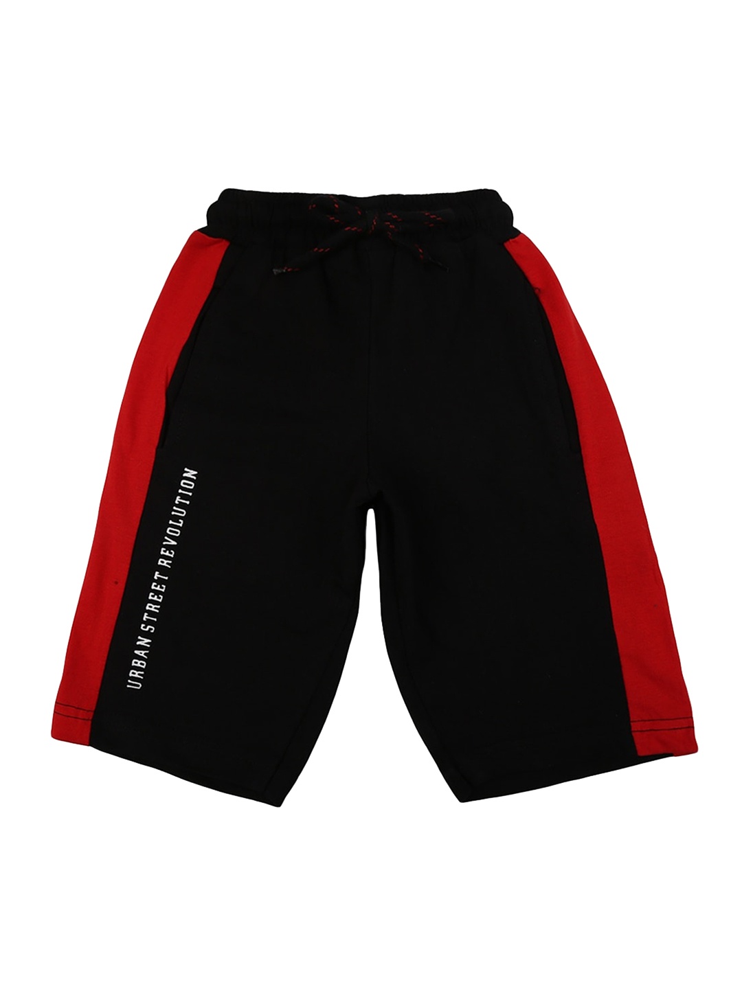 

V-Mart Boys Printed Cotton Shorts, Black