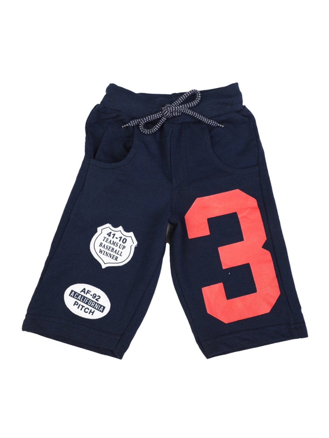 

V-Mart Boys Printed Cotton Shorts, Blue