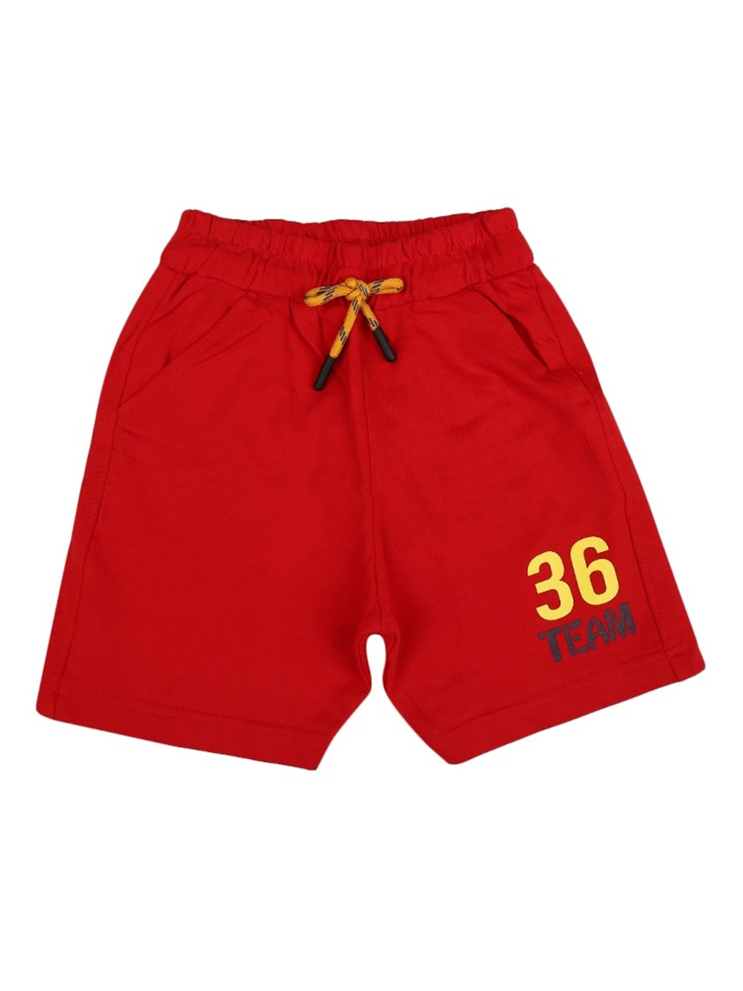 

V-Mart Boys Printed Cotton Shorts, Red