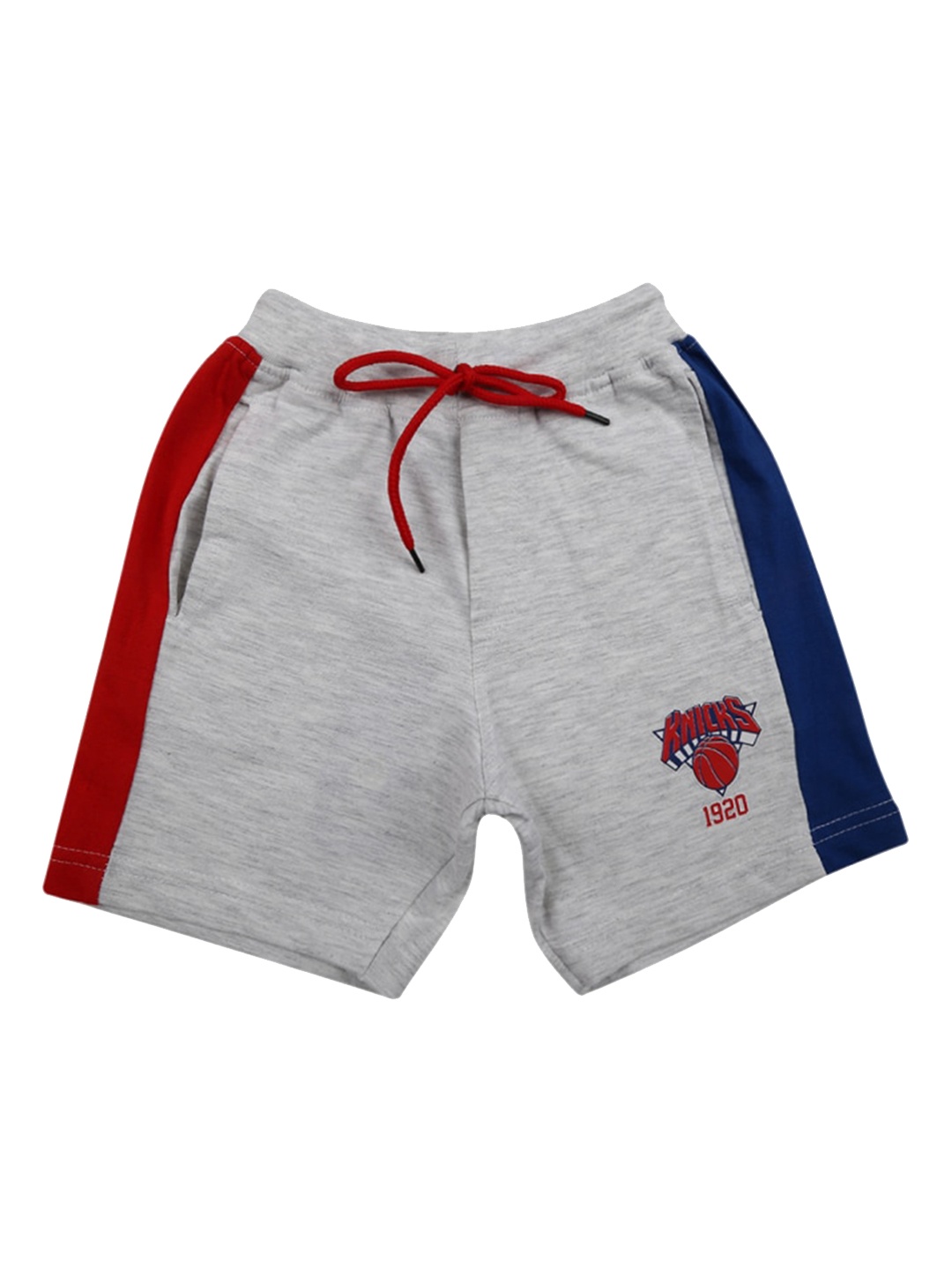 

V-Mart Boys Colourblocked Cotton Shorts, Grey