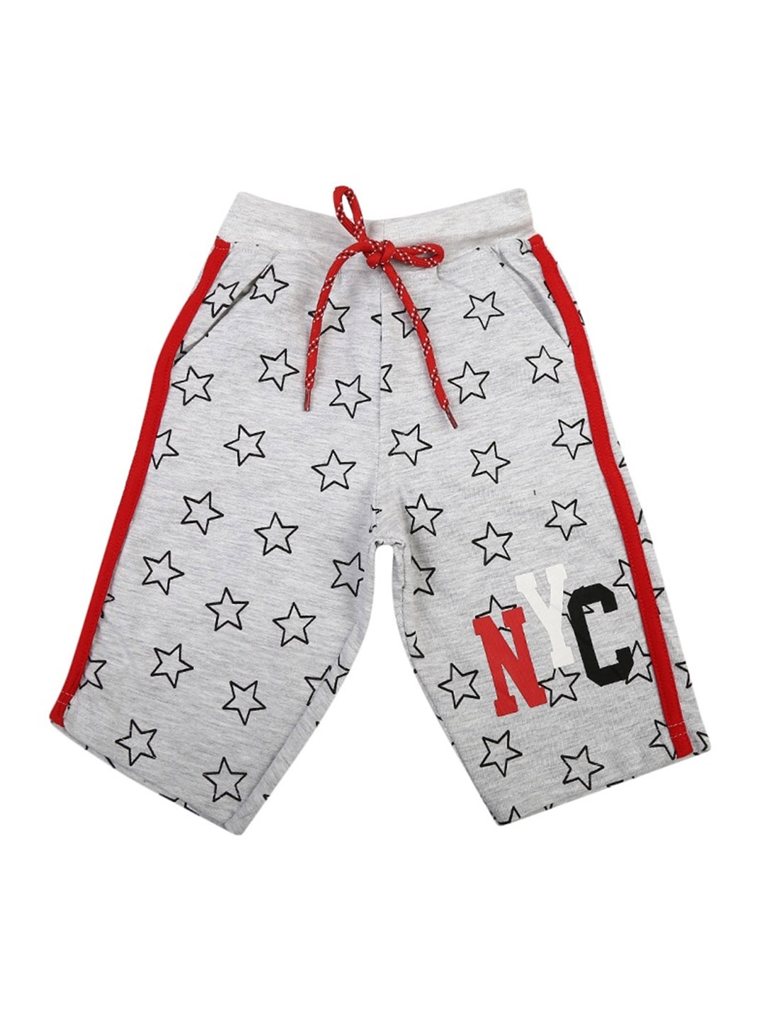 

V-Mart Boys Printed Cotton Shorts, Grey