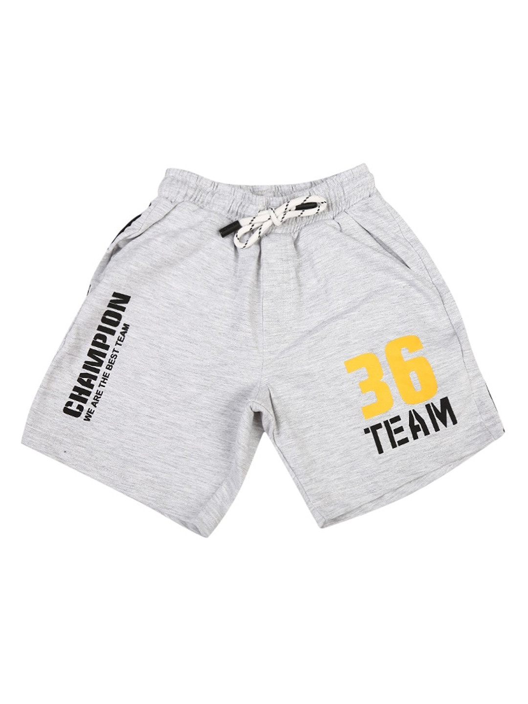 

V-Mart Boys Mid-Rise Cotton Shorts, Grey