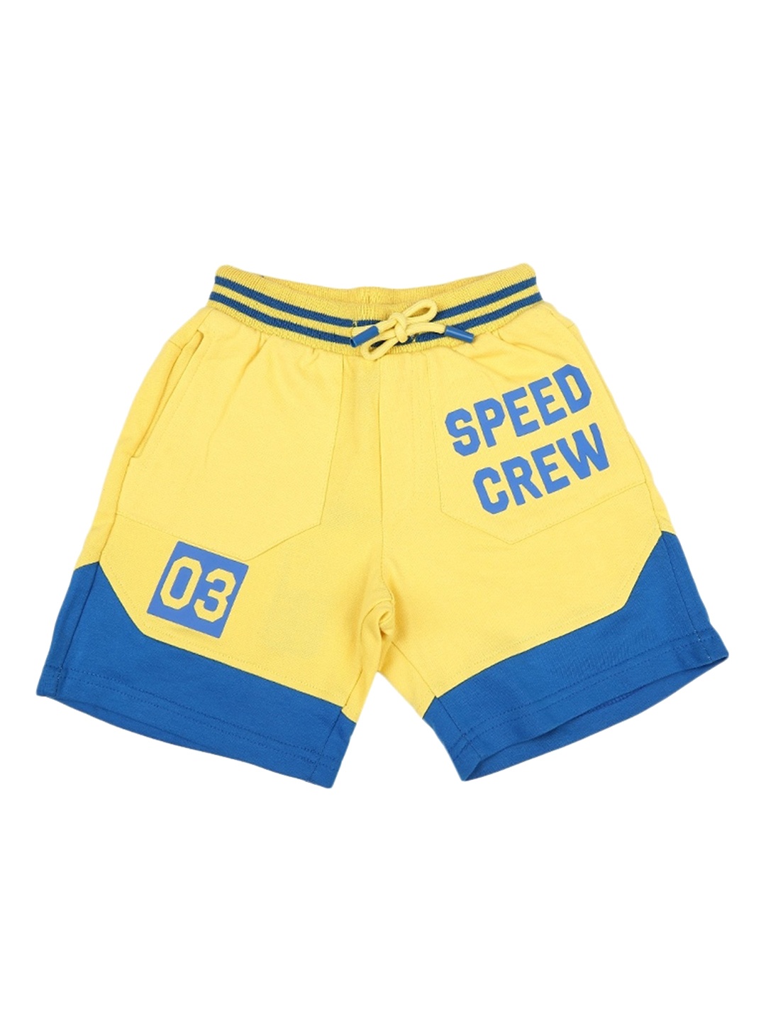 

V-Mart Boys Mid-Rise Cotton Shorts, Yellow