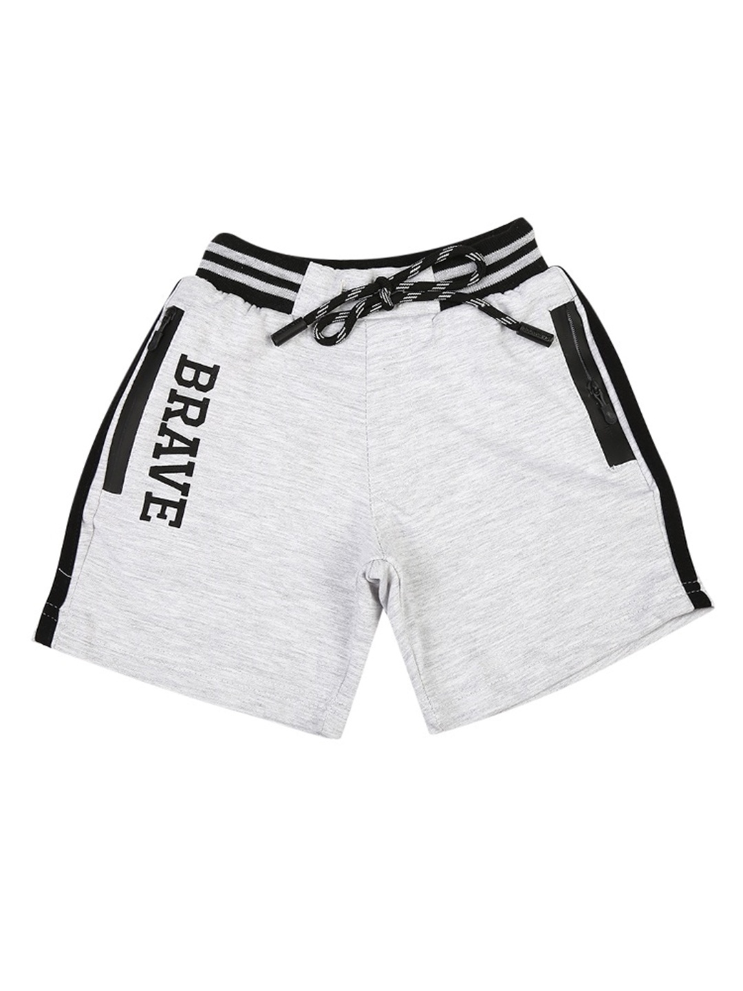 

V-Mart Boys Mid-Rise Cotton Shorts, Grey