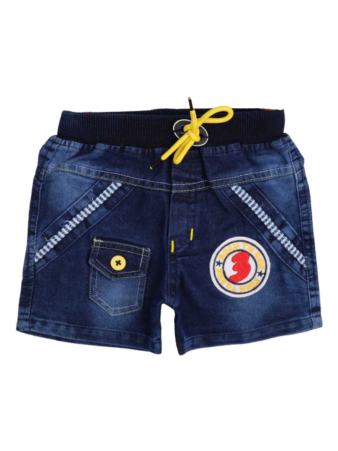 

V-Mart Kids Printed Denim Shorts, Blue