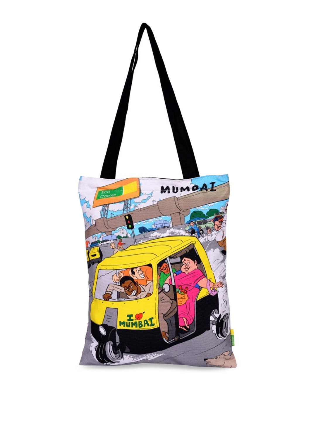 

Eco Corner Auto Printed Shopper Cotton Tote Bag, Yellow