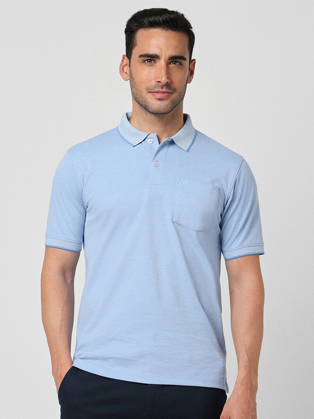 

Peter England Polo Collar Regular Fit T-shirt, Blue