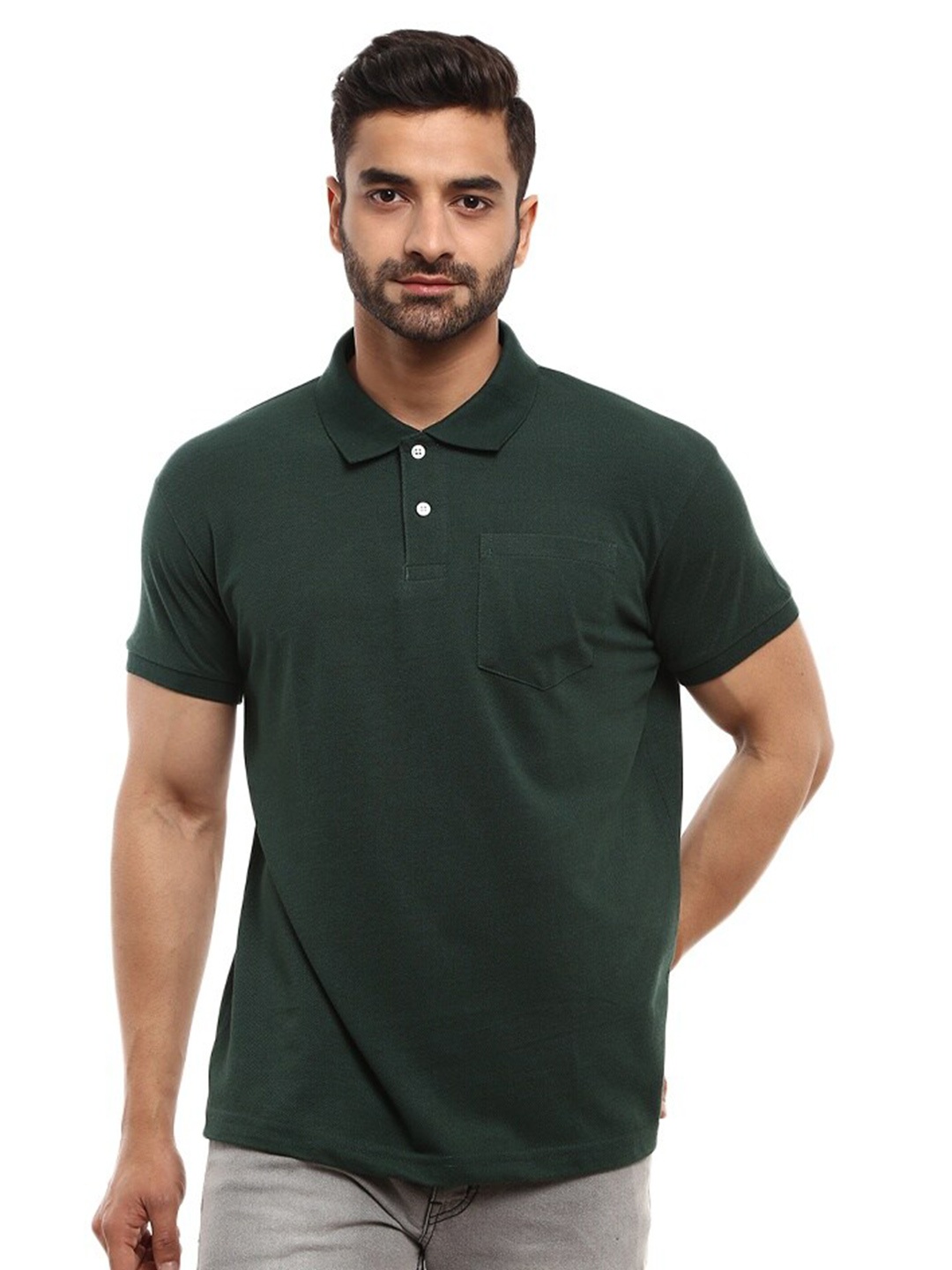 

V-Mart Polo Collar Short Sleeves T-shirt, Green