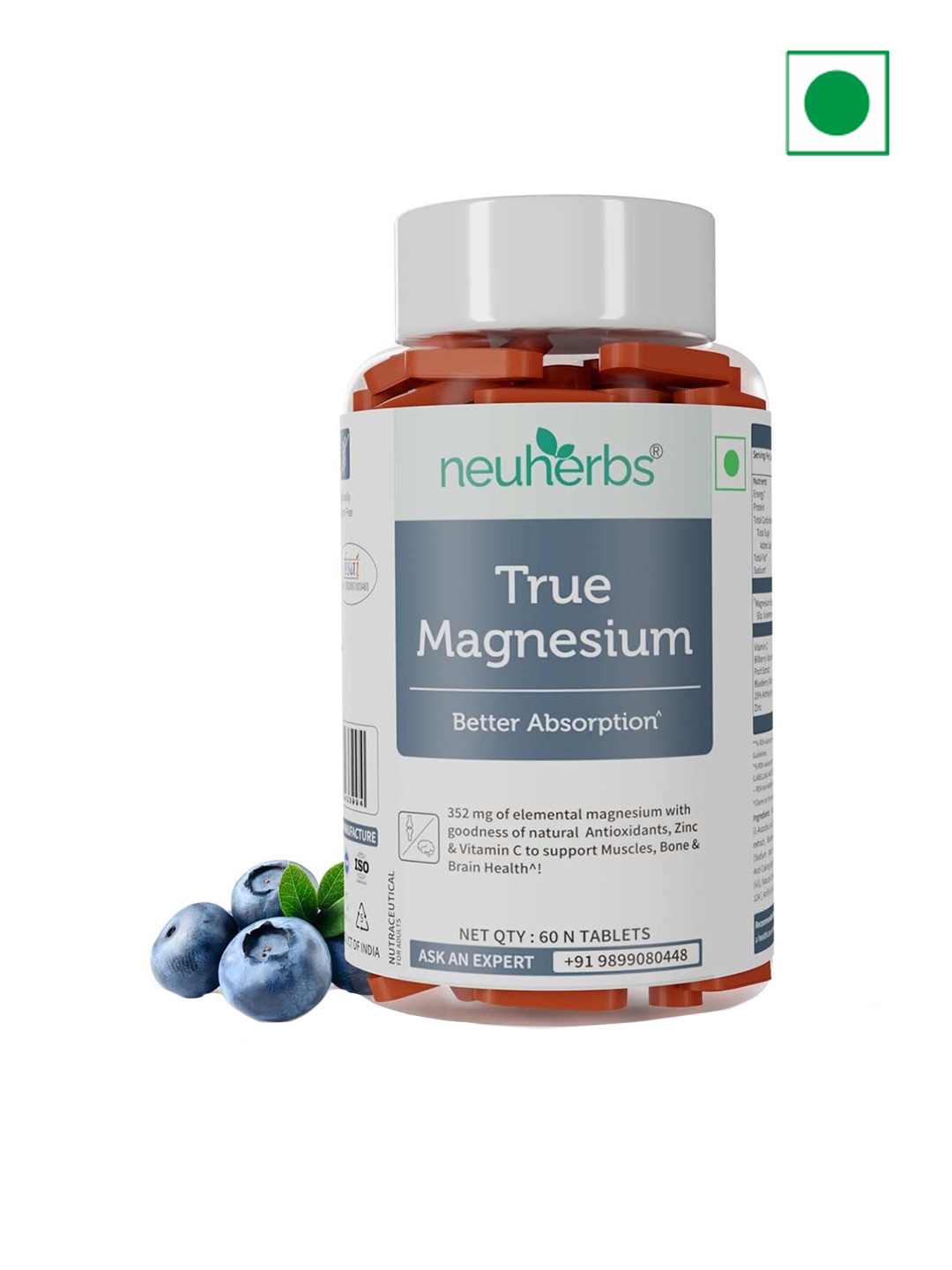 

Neuherbs True Magnesium Tablets - 60 Nos, White