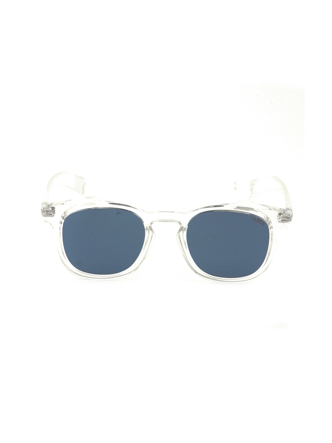 

IARRA Unisex Blue Lens & White Square Sunglasses with Polarised Lens