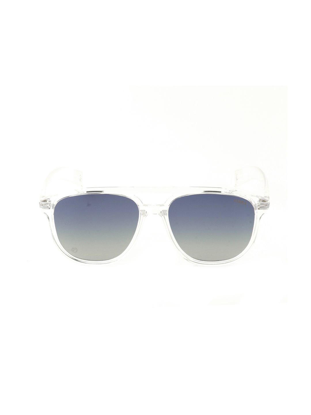 

IARRA Men Blue Lens & White Square Sunglasses with Polarised Lens