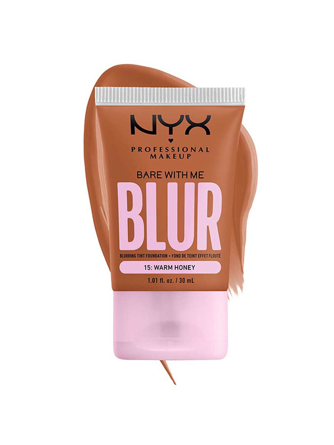 

NYX PROFESSIONAL MAKEUP Bare With Me Blur Tint Foundation 30 ml - Warm Honey 15, Brown