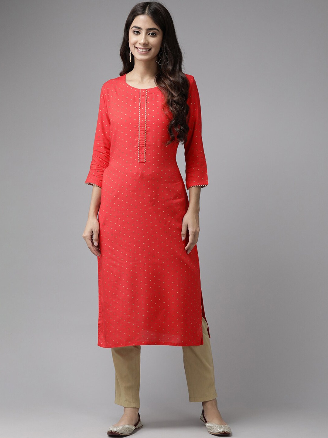 

BAESD Gotta Patti Kurta, Red