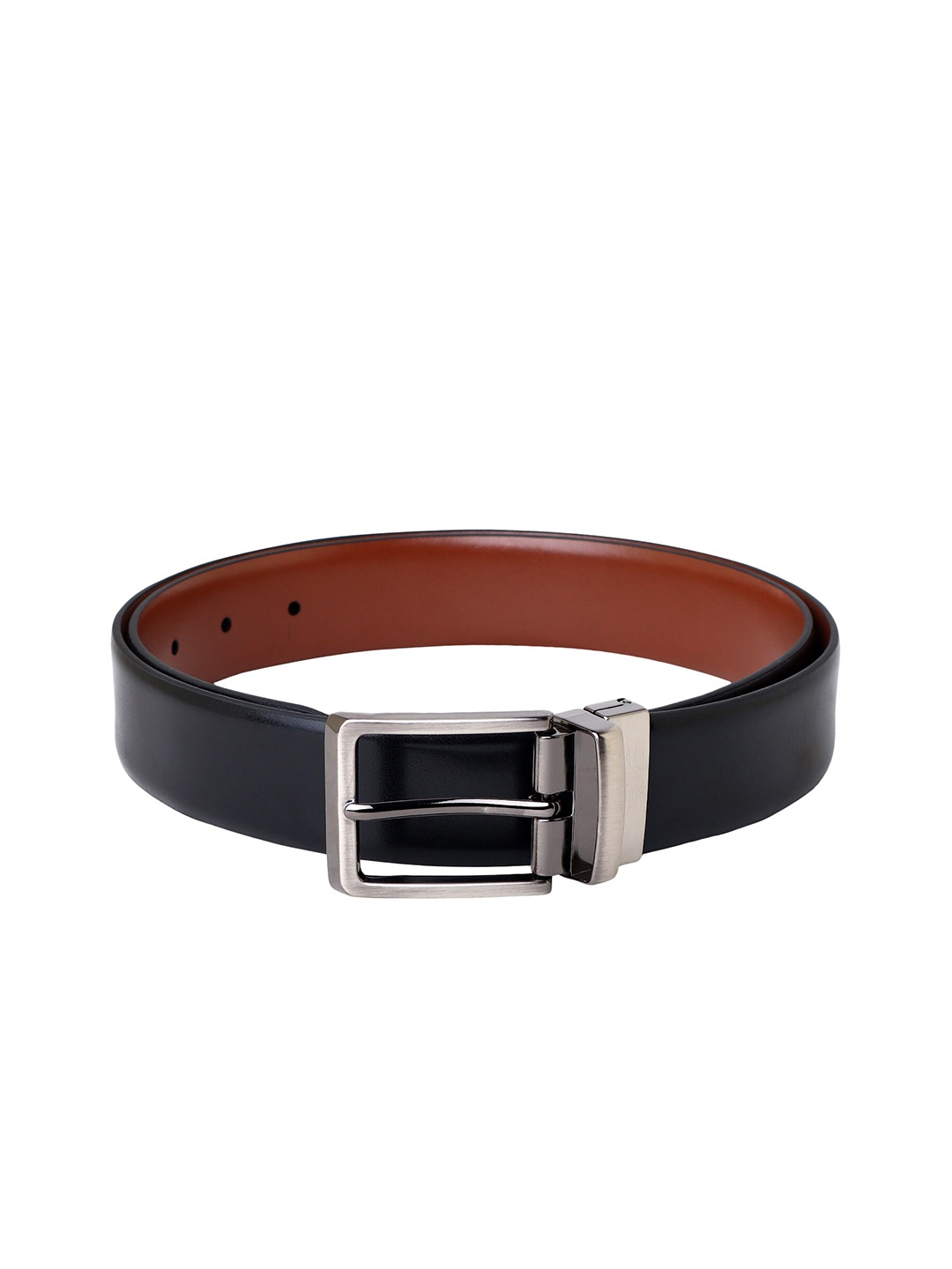 

INVICTUS Men Leather Reversible Buckle Formal Belt, Black