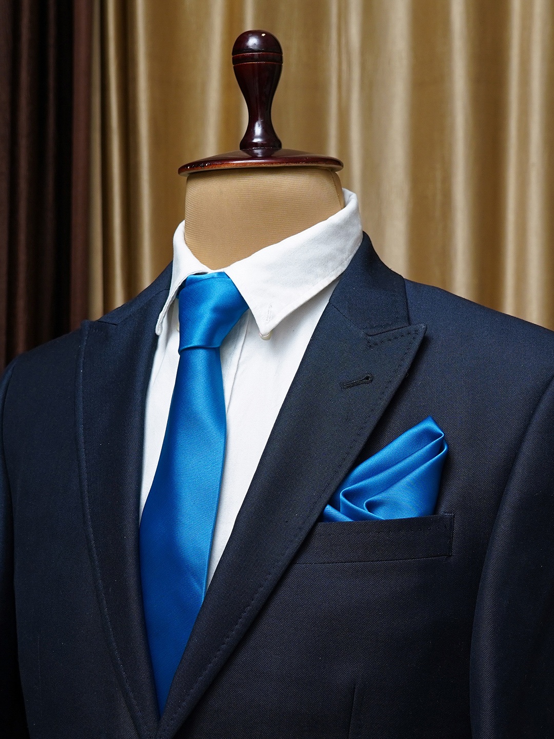 

AXLON Tie & Pocket Square Accessory Gift Set, Turquoise blue