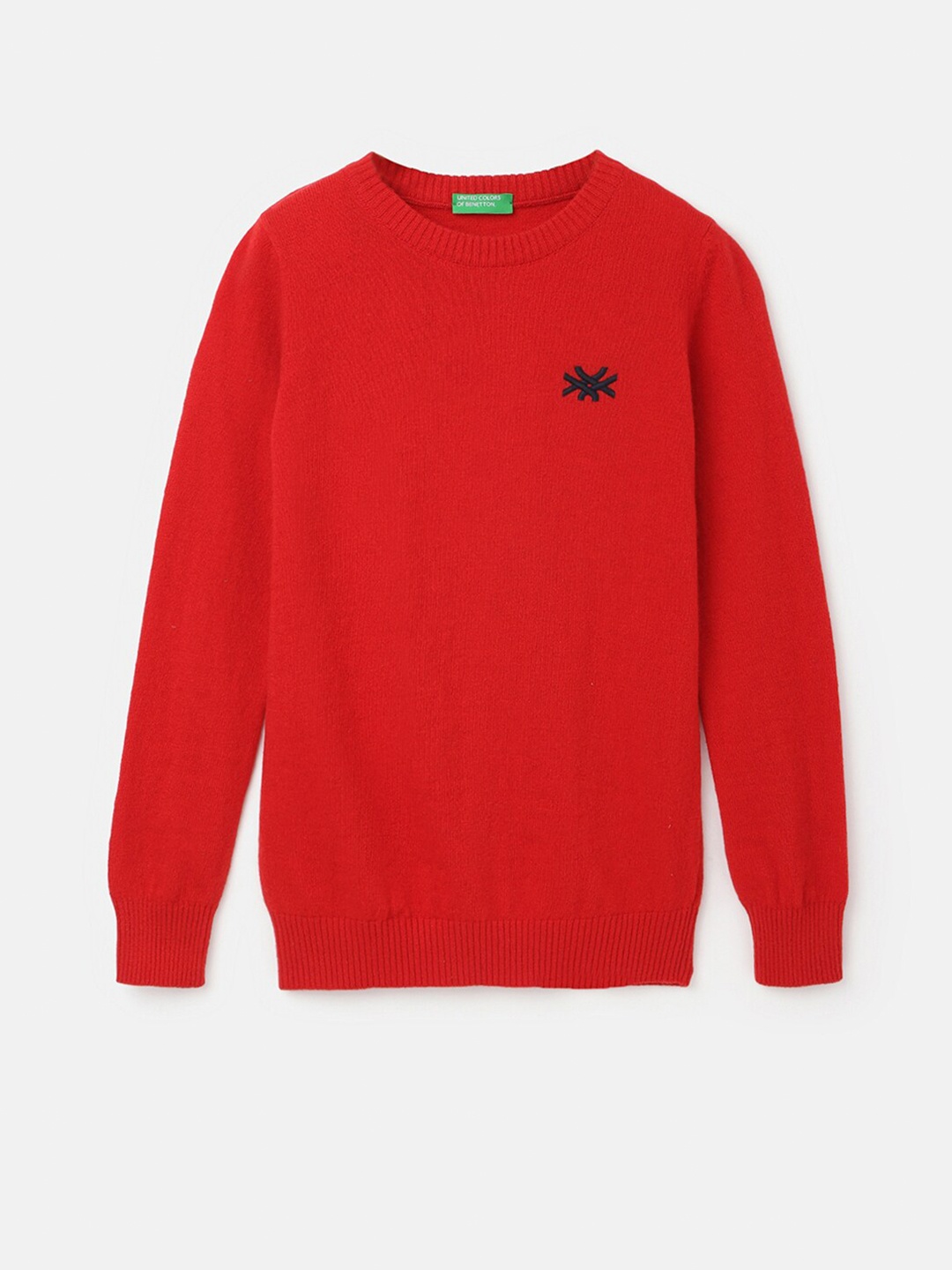 

United Colors of Benetton Boys Woollen Pullover, Red