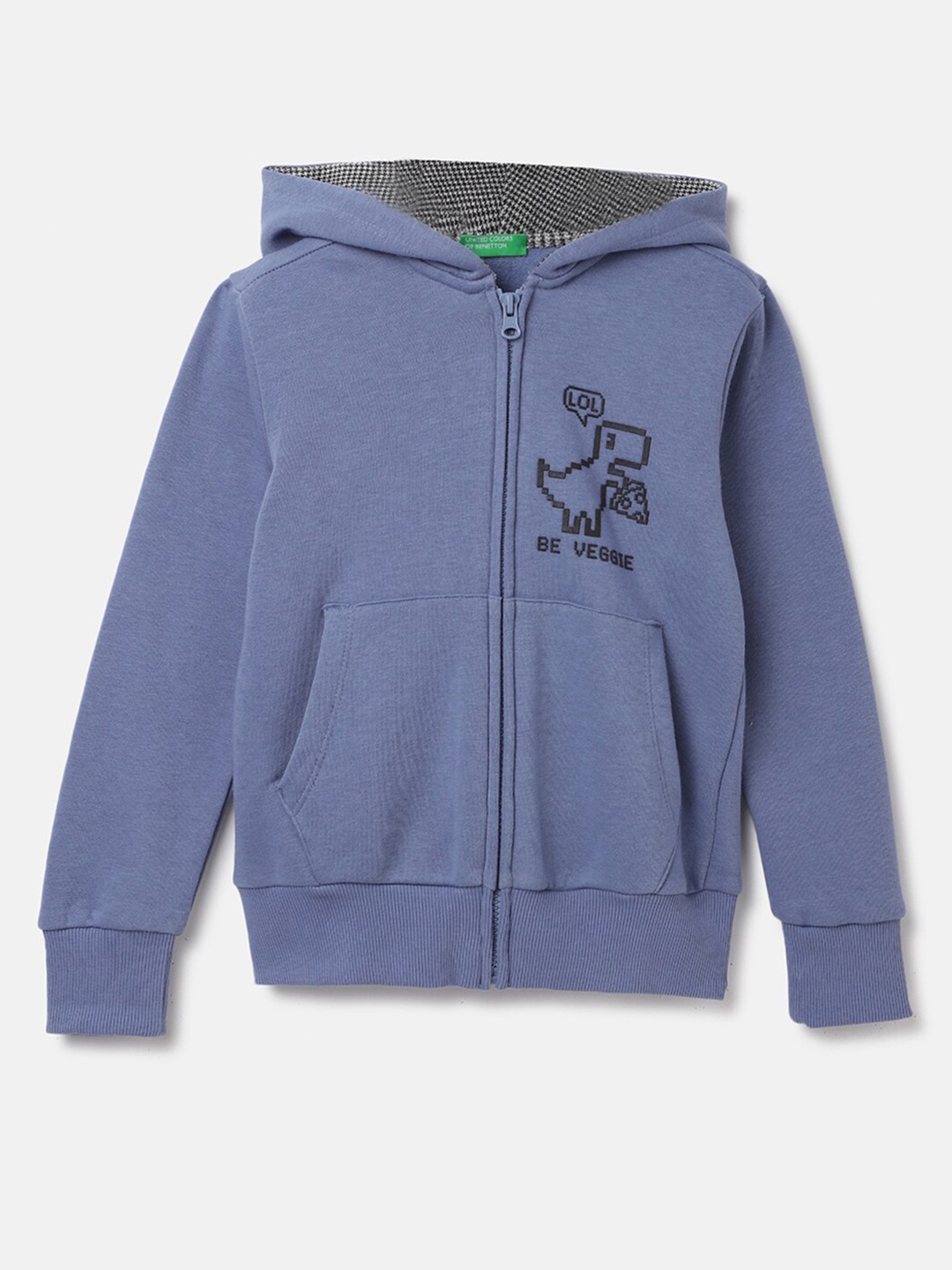 

United Colors of Benetton Infant Boys Front Open Hooded Sweatshirt, Lavender