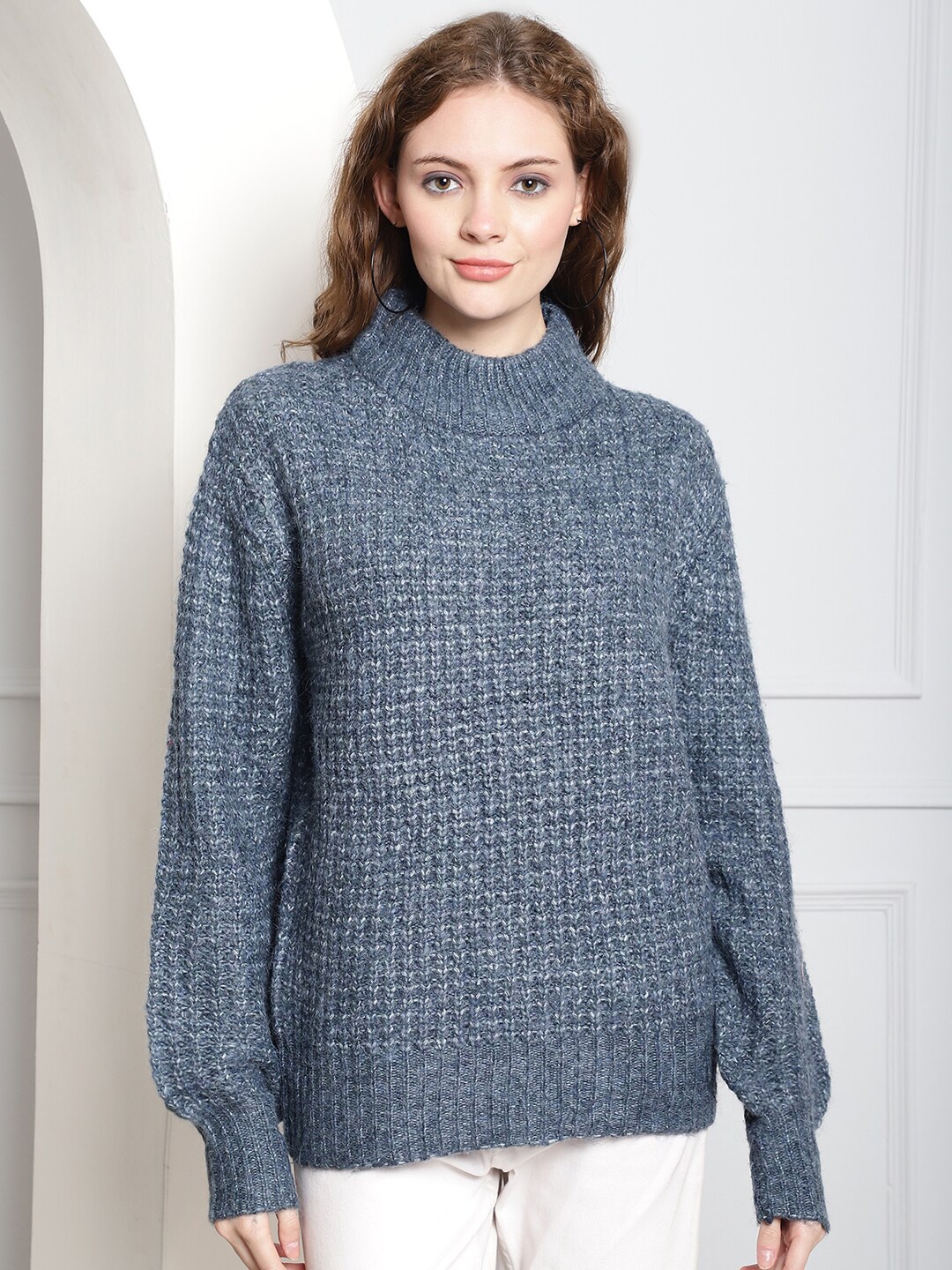 

NoBarr Cable Knit Pullover, Blue