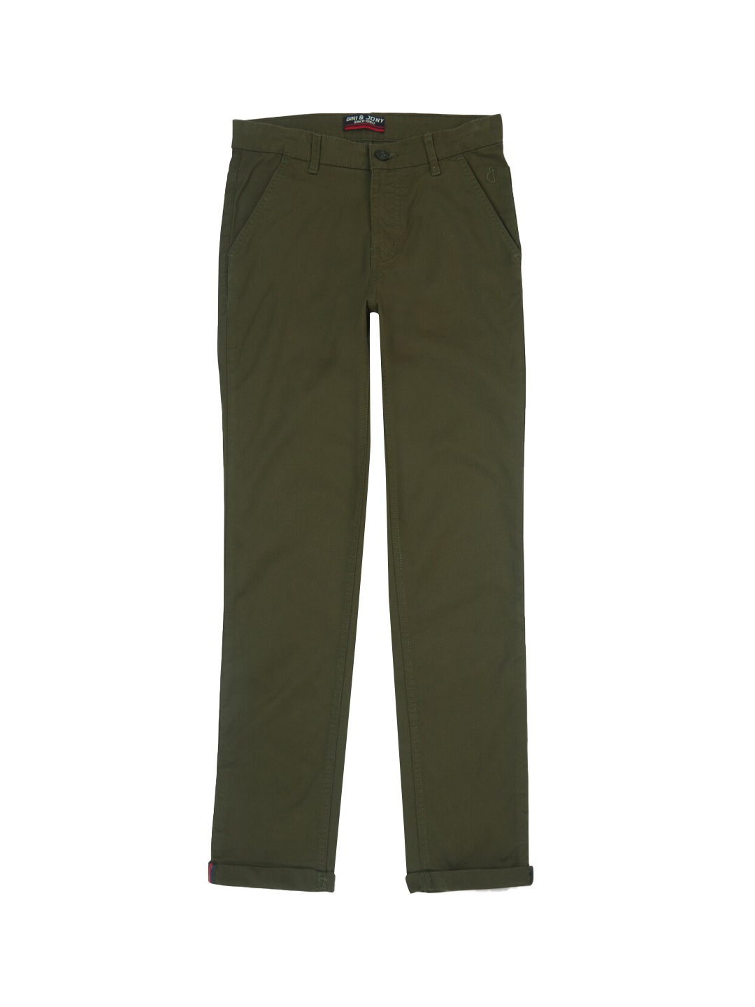 

Gini and Jony Infants Boys Mid-Rise Cotton Chinos Trousers, Olive