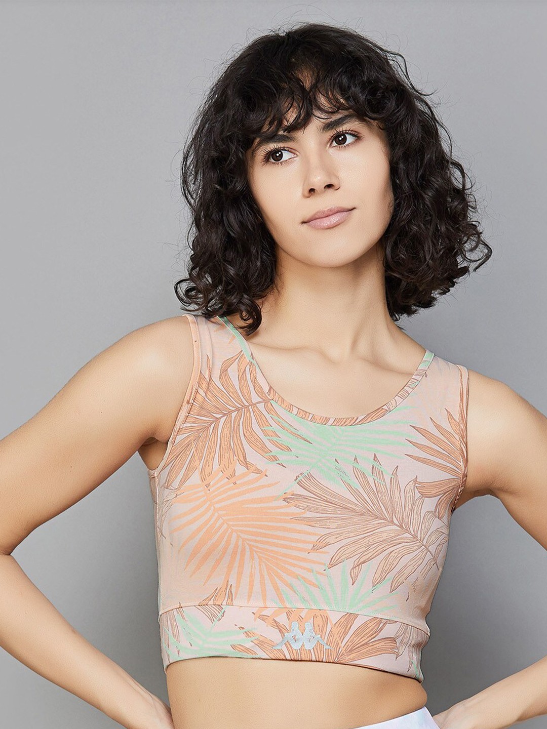 

Kappa Floral Printed Crop T-shirt, Orange